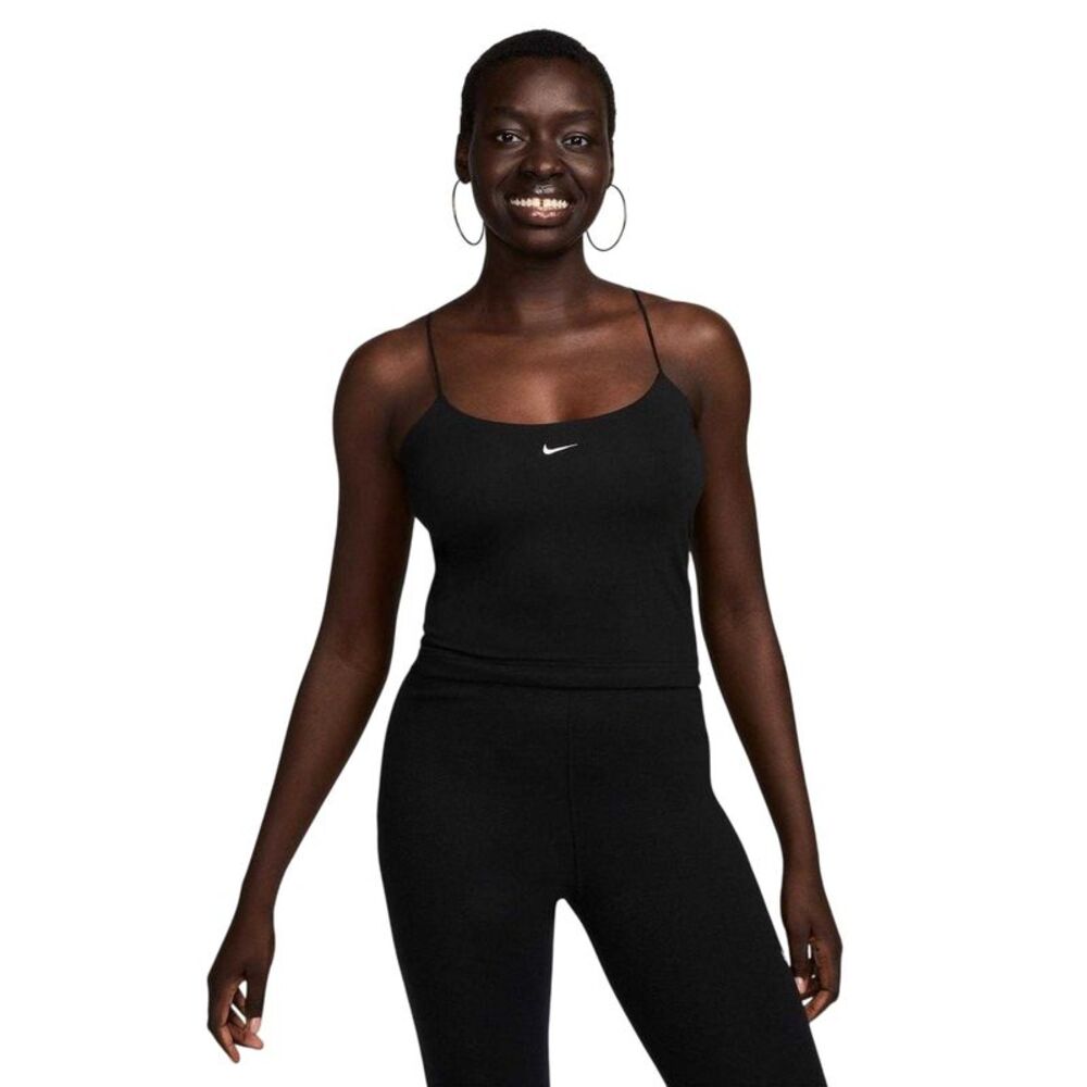 Nike Womens/Ladies Bold Logo Spaghetti Strap Camisole / Black/Sail
